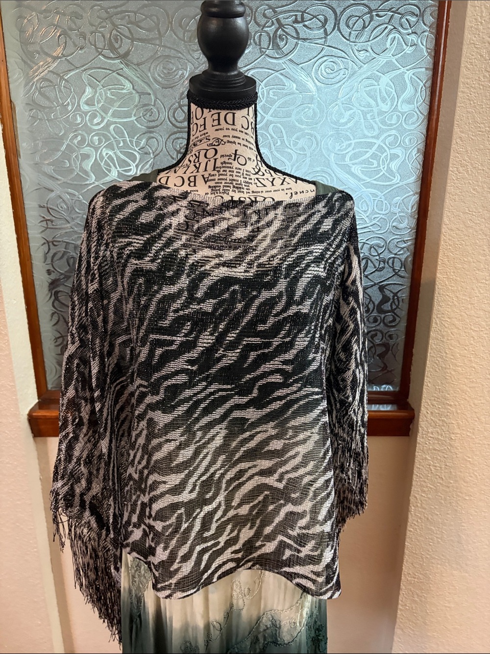 Lightweight Black & White Zebra Print Women's Top